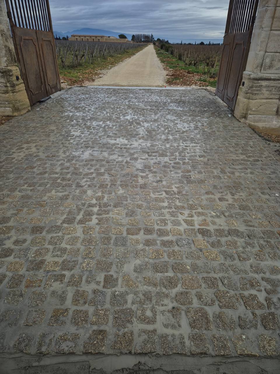 Entrée de domaine pavée